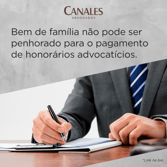 Bem de família não pode ser penhorado para o pagamento de honorários advocatícios.